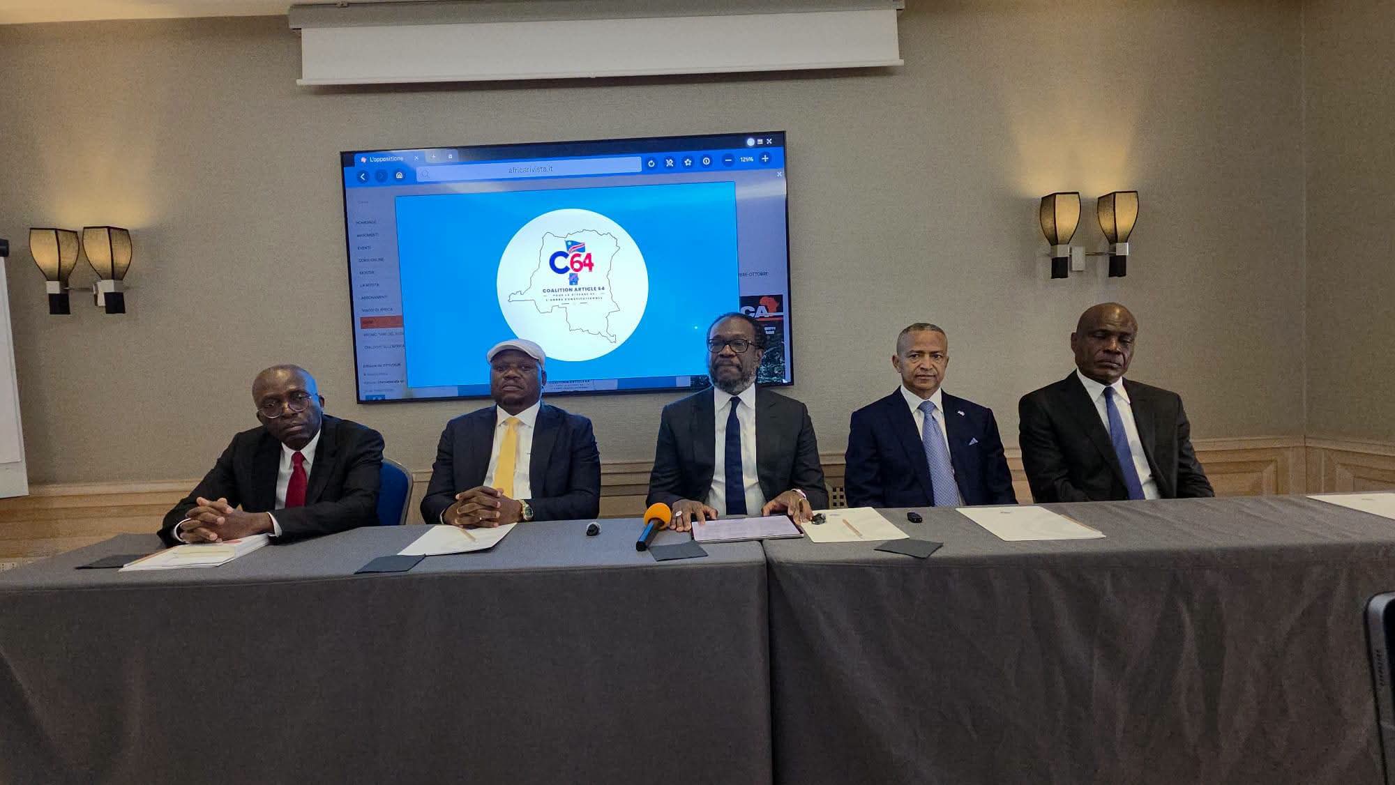 RDC : L’opposition réclame un dialogue national depuis Rome